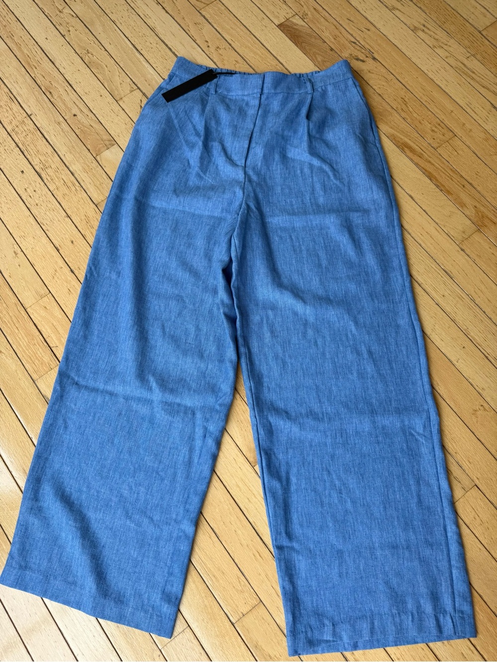 House of Harlow 1960 Light Blue Elastic Waist Wide-Leg Pants